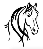 Home Grown Claremore Horse Vinyl Sticker Decal | 4.3" Width X 5.5" Height| Black HGC0778