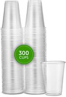 Plasticpro 7 oz Clear Plastic Disposable Drinking Cups [300 count]