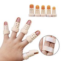 EudoUS 5 Pcs Finger Splint Brace Mallet Finger Splints Pinky Plastic Finger Protector Support for Arthritis Basketball Finger Immobilizer