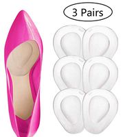 Ball of Foot Cushions for Women High Heel - 3 Pairs - Soft Gel Insole Metatarsal Pads Shoe Inserts - Mortons Neuroma Callus Metatarsal Foot Pain Relief Bunion Forefoot Cushioning (Transparent)