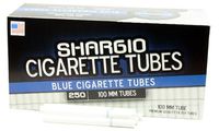 Shargio Cigarette Tubes 250ct Box - Blue 100mm Light (4 Boxes) by Shargio