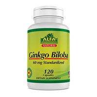 Alfa Vitamins Ginkgo Biloba 60 Mg Nutrition Supplement, 120 Count