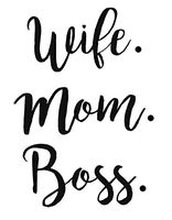 CCI Wife Mom Boss Decal Vinyl Sticker|Cars Trucks Vans Walls Laptop| Black |5.5 x 4 in|CCI1243
