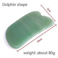 NAYWCXMY-LDL Natural Jade Stone Massage Gua Sha Board Facial Massager Acupuncture Pressure Therapy Guasha Scraper Health Care (Color : Dolphin Shape)
