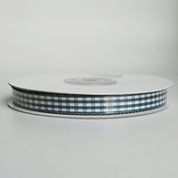 Polyester Gingham Ribbon, 3/8-inch, 25-Yard (Black)