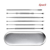 Ear Pick Ear Curette Earwax Removal with Storage Box(6Pcs)