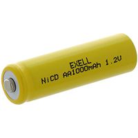 Exell AA 1.2V 1000mAh NiCD Button Top Rechargeable Battery For Solar Lights Path Lights Outdoor Lighting Garden Solar Lighting