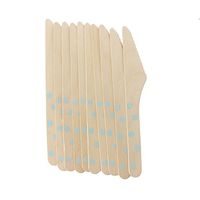 Anyneo Wooden Disposable Cutlery Blue Polka Dot Wooden Knives 144 Count