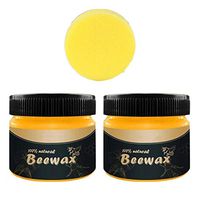 PSFS 3 Pack Wood Furniture Care Wax Natural Beewax-Furniture Retreading Wax with Sponge, Polishing Waterproof Wear-Resistant Wax Renovated Maintenance Agent Old Furniture Solution (Multicolor)