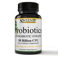 Premium Grade Probiotic 50 Billion for Men and Women, Live Cultures, Promotes Digestive & Immune Health - Shelf Life Guaranteed