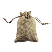 AGUIguo 50 Pcs Christmas Gift Bags Drawstring Bags Mixed Color Linen Gift Sachets Favors Pouches for Party Wedding Jewelry Craft Sacks Burlap Bags 3.5" x5.5"