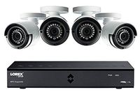 Lorex 4MP 2K HD 8 Channel DVR Security System with 4 Super HD 4MP Weatherproof Cameras 130ft Night Vision