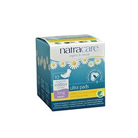 Natracare Natural UItra Pads with Wings - Long with Organic Cotton Cover - Chlorine Free - 10 Pack (Pack of 2)