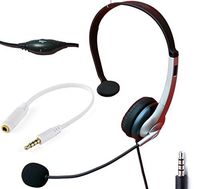 Voistek Wired Voistek Cell Phone Headset with NC Boom Mic & Adjustable Headband for iPhone Samsung LG HTC BlackBerry Huawei ZTE Mobile Phone & Smartphones with 3.5mm Headphone Jack (Mono K10J35)