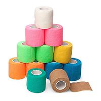 Self-Adherent Cohesive Tape Strong Sports Tape,Elastic Sports Tape, for Wrist,Ankle,Adhesive Bandage (12 Colors,2” x 5 Yards)