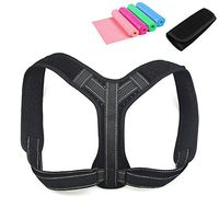 ZHXHX Adjustable Back Straightener - Shoulder Back Support Belt - Free Strap + Pull Belt