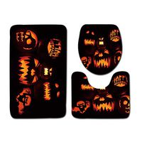 BIN Halloween Series Toilet Toilet Three-Piece Toilet Anti-Slip Carpet 4575,C
