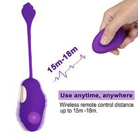 Cordless Remote Control Kegel Exercise Massager Ball - 12 Different Vibration - USB Charging - Your Fashional Massager Group (Purple)