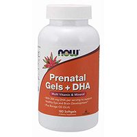 NOW Foods Prenatal Gels + DHA with 250 mg, 180 SoftGels