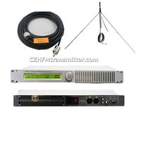 CZH 0-150W 100W FM Transmitter with GP FM Antenna and 20m RF Cable Package for FM Radio Station
