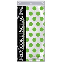 Flexicore Packaging | Lime Gree Polka Dot Gift Wrap Tissue Paper | Size: 15 Inch X 20 Inch | Count: 10 Sheets | Color: Lime Green | DIY Craft, Art, Wrapping, Decorations
