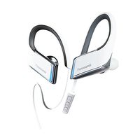 Panasonic WINGS Wireless Bluetooth In Ear Earbuds Sport Headphones with Mic + Controller and Flashing LED's RP-BTS50-W (White), IPX5 Water Resistant