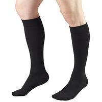 Truform Short Length 20-30 mmHg Compression Stockings for Men and Women, Reduced Length, Closed Toe, Black, Medium