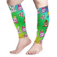 Calf Compression Sleeves 1 Pair Animal Poop Emoji Sport Elasticity Calf Compression Socks for Men & Women