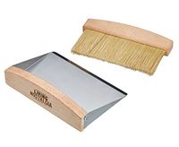 Kitchen Craft Table top Dustpan & Brush 16x11x4cm-Wood, Brown