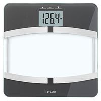 Taylor 400 Lb. Capacity Digital Glass Platform Body Composition Analyzer Bath Scale (Black)