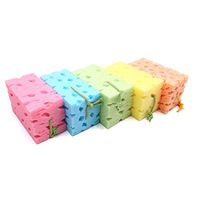 uxcell 5pcs Multicolor Rectangle Honeycomb Style Vehicle Car Cleaning Washing Sponge
