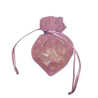 Lavender Heart Shaped Organza Bags 3-1/2" X 3 1/2" | Quantity: 30