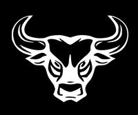Mean Bull Vinyl Sticker Decal | Cars Trucks Laptop | 5.5 Inch Width X 4.092 Inch Height White HGC0157