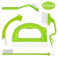 5 in 1 Joint Brush Set Tile Grout Cleaner, Portable Deep Cleaning Scrubber with Nylon Bristles, Window Track Sliding Door Kitchen Groove Bathroom Appliances Floors and Other Household Cleaning Tools
