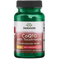 Swanson Coq10 100 Milligrams with 10 Milligrams Tocotrienols 100 Milligrams 60 Sgels