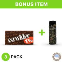 EZ Wider Rolling Paper - 1 1/2 (3) with Free LED Lighter