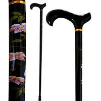 Vista International Hand Painted Orchid Stick Walking Poles, Multicolor