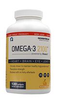 Ocean Blue Omega 3 2100-120 Softgels - 2100mg of EPA DHA Per Serving - Pharmaceutical Grade - Cardiologist Recommended Fish Oil - Heart and Cognitive Support - Can Help Reduce Cholesterol Levels