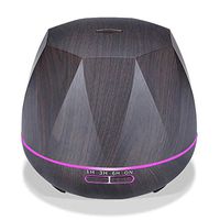 Haluoo 600ML Cool Mist Air Humidifier Portable Wood Grain Aromatherapy Ultrasonic Aroma Essential Oil Diffuser for Office, Home, Bedroom, Living Room, Study, Yoga, Spa
