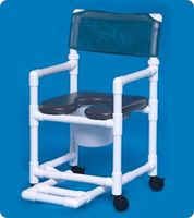 Standard Line Open Front Soft Seat Shower Chair Commode - VLOF17PFR - VLOF17PFR - 38" H x 21" W x 21.5" D