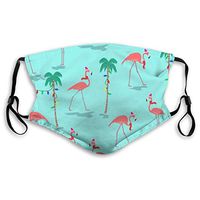 Wearing Scarf Pink Flamingo Anti Pollution Mask for Kids Women Man Comfort Dustproof Mouth Mask with Activated Carbon Filters PM2.5 Air Filter Masks Dust Breathing Masks (2Pcs Filters)