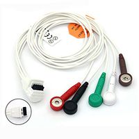 Human Composition Tester Cable, for Mortara H3 Recording Box Lead, Fitness and Activity Measurer Cable, 5 Lead Button Type Cable