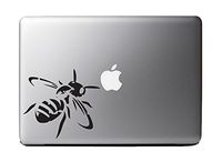 Bee Outline Black Vinyl Decal Sticker for 13" Macbook Laptop Computer