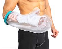 Waterproof Audlt Arm Cast Protector for Shower, Keep Bandages & Casts Dry Protector Bath Reusable Watertight Protection to Hands, Wrists, Fingers Wounds and Burns (Short Arm)