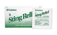 Safetec Sting Relief Wipe (10ct. Box) 9 Boxes (90 Count)