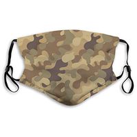 2 Pack Variety Fantastic Camouflage Patterns 15 PM2.5 Non-Medical Ma-sk with Replaceable Filter Elements