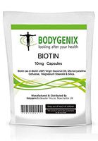 Brand New Pack of"BIOTIN" 10mg Capsules (Made in The U.K) [Several Sizes Available] (120)