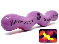 Heat-Wave (Amethyst) Synergy Stone - Contoured Hot Stone Massage Tool - Relaxing and Therapeutic for Neck, Back, Legs, Feet - Ultra-Smooth for Massage on Skin with Oil or Over Clothes