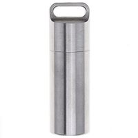VANKER New EDC 304 Stainless Steel Waterproof Tank Medicine Pill Box Capsule Seal Container Large