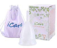 Anytime Gobal Menstrual Cup with Travel Soft and Reusable Period Cup Small Size (White, Large)